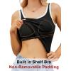 imageBlooming Jelly Womens Tank Tops Built in Bra Summer Trendy Sleeveless Tops Ribbed Square Neck ShirtsBlack