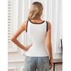 imageBlooming Jelly Womens Tank Tops Built in Bra Summer Trendy Sleeveless Tops Ribbed Square Neck ShirtsWhite