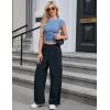 imageBlooming Jelly Womens Trendy Crop Tops Summer Sleeveless Y2k Ribbed Tank Top Casual Going Out Ruched Tshirts ShirtsBlue