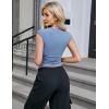 imageBlooming Jelly Womens Trendy Crop Tops Summer Sleeveless Y2k Ribbed Tank Top Casual Going Out Ruched Tshirts ShirtsBlue