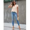imageBlooming Jelly Womens White Blouse V Neck Ruffle Sleeve Flowy Shirts Dressy Casual Cute Summer TopsApricot