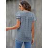 imageBlooming Jelly Womens White Blouse V Neck Ruffle Sleeve Flowy Shirts Dressy Casual Cute Summer TopsHaze Blue