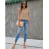 imageBlooming Jelly Womens White Blouse V Neck Ruffle Sleeve Flowy Shirts Dressy Casual Cute Summer TopsKhaki