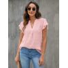 imageBlooming Jelly Womens White Blouse V Neck Ruffle Sleeve Flowy Shirts Dressy Casual Cute Summer TopsLight Pink