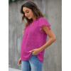 imageBlooming Jelly Womens White Blouse V Neck Ruffle Sleeve Flowy Shirts Dressy Casual Cute Summer TopsOrchid