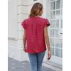 imageBlooming Jelly Womens White Blouse V Neck Ruffle Sleeve Flowy Shirts Dressy Casual Cute Summer TopsPink 03
