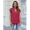 imageBlooming Jelly Womens White Blouse V Neck Ruffle Sleeve Flowy Shirts Dressy Casual Cute Summer TopsPink 03