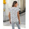 imageBlooming Jelly Womens White Blouse V Neck Ruffle Sleeve Flowy Shirts Dressy Casual Cute Summer TopsPolka Dots