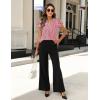 imageBlooming Jelly Womens White Blouse V Neck Ruffle Sleeve Flowy Shirts Dressy Casual Cute Summer TopsStripedred and White