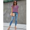 imageBlooming Jelly Womens White Blouse V Neck Ruffle Sleeve Flowy Shirts Dressy Casual Cute Summer TopsViolet