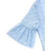 imageBlooming Jelly Womens White Dresses Short Sleeve V Neck Ruffle Cute Sun Dress Chiffon Flowy Shift Mini DressLight Blue