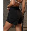 imageBlooming Jelly Womens Workout Shorts Athletic Running Shorts Crossover High Waisted Gym Shorts with Zipper Pockets 25quotBlack