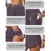 imageBlooming Jelly Womens Workout Shorts Athletic Running Shorts Crossover High Waisted Gym Shorts with Zipper Pockets 25quotCoffee