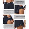 imageBlooming Jelly Womens Workout Shorts Athletic Running Shorts Crossover High Waisted Gym Shorts with Zipper Pockets 25quotDark Blue