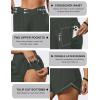 imageBlooming Jelly Womens Workout Shorts Athletic Running Shorts Crossover High Waisted Gym Shorts with Zipper Pockets 25quotDark Green
