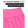 imageBlooming Jelly Womens Workout Shorts Athletic Running Shorts Crossover High Waisted Gym Shorts with Zipper Pockets 25quotHot Pink