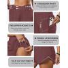 imageBlooming Jelly Womens Workout Shorts Athletic Running Shorts Crossover High Waisted Gym Shorts with Zipper Pockets 25quotMaroon