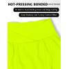 imageBlooming Jelly Womens Workout Shorts Athletic Running Shorts Crossover High Waisted Gym Shorts with Zipper Pockets 25quotNeon Green
