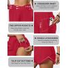 imageBlooming Jelly Womens Workout Shorts Athletic Running Shorts Crossover High Waisted Gym Shorts with Zipper Pockets 25quotRed
