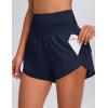imageBlooming Jelly Womens Workout Shorts Athletic Running Shorts Summer Trendy High Waisted Gym Exercise Shorts with Pocket Dark BlueLarge
