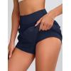imageBlooming Jelly Womens Workout Shorts Athletic Running Shorts Summer Trendy High Waisted Gym Exercise Shorts with Pocket Dark BlueLarge
