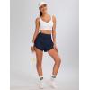 imageBlooming Jelly Womens Workout Shorts Athletic Running Shorts Summer Trendy High Waisted Gym Exercise Shorts with Pocket Dark BlueLarge