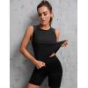 imageBlooming Jelly Womens Workout Tank Tops Loose Fit High Neck Athletic Running Crop Tanks Open Back Sleeveless Gym ShirtsBlack