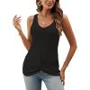 imageBlooming Jelly Summer Tank Tops for Women Sleeveless Crochet Tops Loose Fit V Neck Casual ShirtsBlack