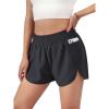 imageBlooming Jelly Womens QuickDry Running Shorts Workout Sport Layer Active Shorts with Pockets 175quotBlack