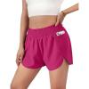 imageBlooming Jelly Womens QuickDry Running Shorts Workout Sport Layer Active Shorts with Pockets 175quotFuchsia