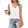 imageBlooming Jelly Womens Summer Pleated Front Tank Tops Work Dressy Casual Blouses Sleeveless Trendy Shirts 2025White