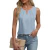 imageBlooming Jelly Womens Summer Tank Top Sleeveless Business Casual Outfits 2025 Basic Loose Dressy Work ShirtLight Blue