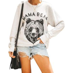 imageBlooming Jelly Womens Mama Sweatshirt Crewneck Loose Fit Soft Cute Long Sleeve Tops Ladies Graphic Casual Fall Mom ShirtsGrey 1