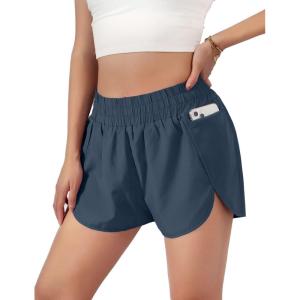 imageBlooming Jelly Womens QuickDry Running Shorts Workout Sport Layer Active Shorts with Pockets 175quotBlue