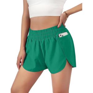 imageBlooming Jelly Womens QuickDry Running Shorts Workout Sport Layer Active Shorts with Pockets 175quotNew Green10