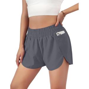 imageBlooming Jelly Womens QuickDry Running Shorts Workout Sport Layer Active Shorts with Pockets 175quotNew Grey10