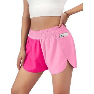 imageBlooming Jelly Womens QuickDry Running Shorts Workout Sport Layer Active Shorts with Pockets 175quotPink130
