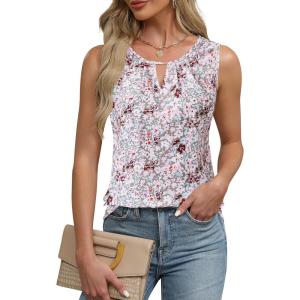 imageBlooming Jelly Womens Summer Tank Top Sleeveless Business Casual Outfits 2025 Basic Loose Dressy Work ShirtFloral