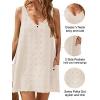 imageBlooming Jelly Womens Casual Sun Summer Dresses Swiss Polka Dot Beach Cover Up V Neck Tank Dress with PocketsBeige
