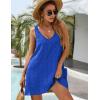 imageBlooming Jelly Womens Casual Sun Summer Dresses Swiss Polka Dot Beach Cover Up V Neck Tank Dress with PocketsBlue 2