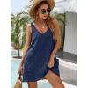 imageBlooming Jelly Womens Casual Sun Summer Dresses Swiss Polka Dot Beach Cover Up V Neck Tank Dress with PocketsDeep Blue