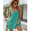 imageBlooming Jelly Womens Casual Sun Summer Dresses Swiss Polka Dot Beach Cover Up V Neck Tank Dress with PocketsGreen 2