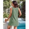 imageBlooming Jelly Womens Casual Sun Summer Dresses Swiss Polka Dot Beach Cover Up V Neck Tank Dress with PocketsGreen