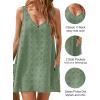 imageBlooming Jelly Womens Casual Sun Summer Dresses Swiss Polka Dot Beach Cover Up V Neck Tank Dress with PocketsGreen
