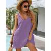 imageBlooming Jelly Womens Casual Sun Summer Dresses Swiss Polka Dot Beach Cover Up V Neck Tank Dress with PocketsLavender
