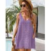 imageBlooming Jelly Womens Casual Sun Summer Dresses Swiss Polka Dot Beach Cover Up V Neck Tank Dress with PocketsLavender