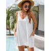 imageBlooming Jelly Womens Casual Sun Summer Dresses Swiss Polka Dot Beach Cover Up V Neck Tank Dress with PocketsWhite