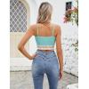 imageBlooming Jelly Womens Crop Tank Tops Summer Trendy Going Out Outfits Sexy Sleeveless Color Block Cami ShirtsBluegreen