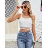 imageBlooming Jelly Womens Crop Tank Tops Summer Trendy Going Out Outfits Sexy Sleeveless Color Block Cami ShirtsWhite