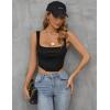 imageBlooming Jelly Womens Crop Tops Ribbed Tank Tops Sleeveless Summer Tops Going Out OutfitsBlack